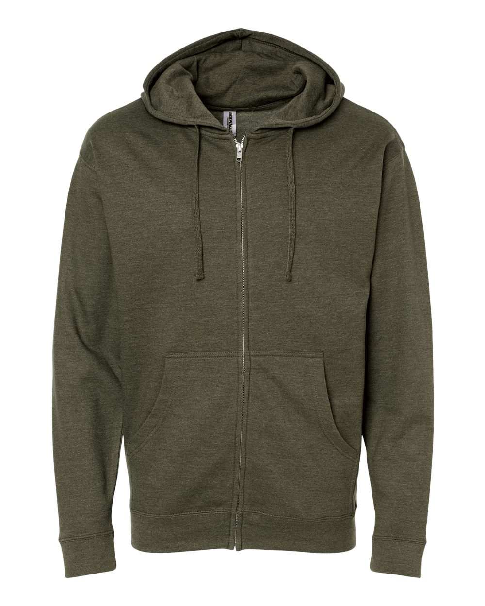 Independent Trading Co. Unisex Midweight Full-Zip Hooded Sweatshirt. SS4500Z - Army Heather