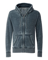 J. America Men's Vintage Zen Fleece Full-Zip Hooded Sweatshirt. 8916 - Vintage Navy