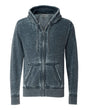 J. America Men's Vintage Zen Fleece Full-Zip Hooded Sweatshirt. 8916 - Vintage Navy