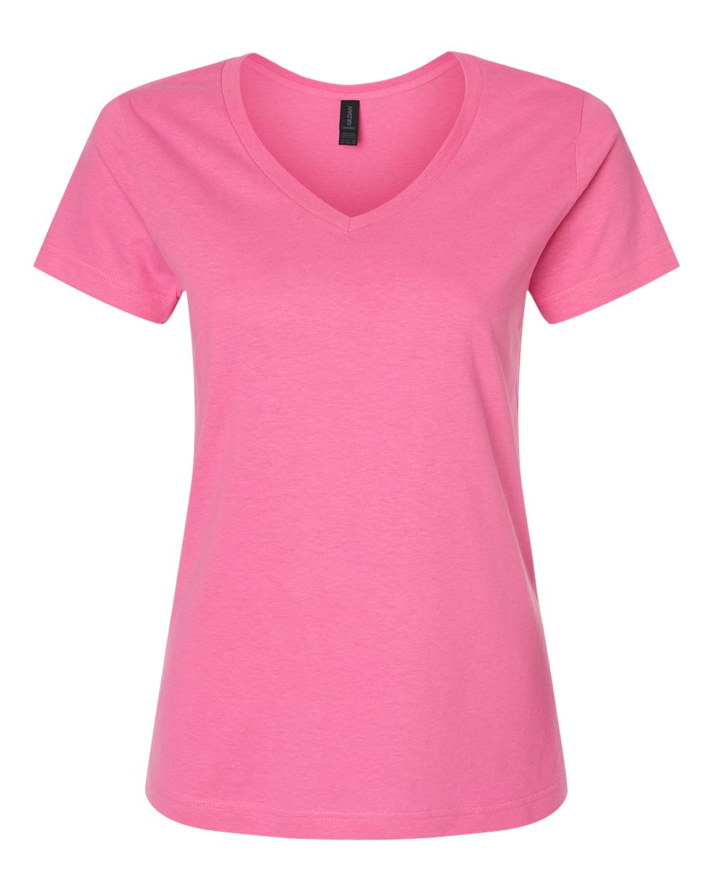 Gildan Women's Softstyle® V-Neck T-Shirt. 64V00L - Azalea