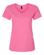 Gildan Women's Softstyle® V-Neck T-Shirt. 64V00L - Azalea