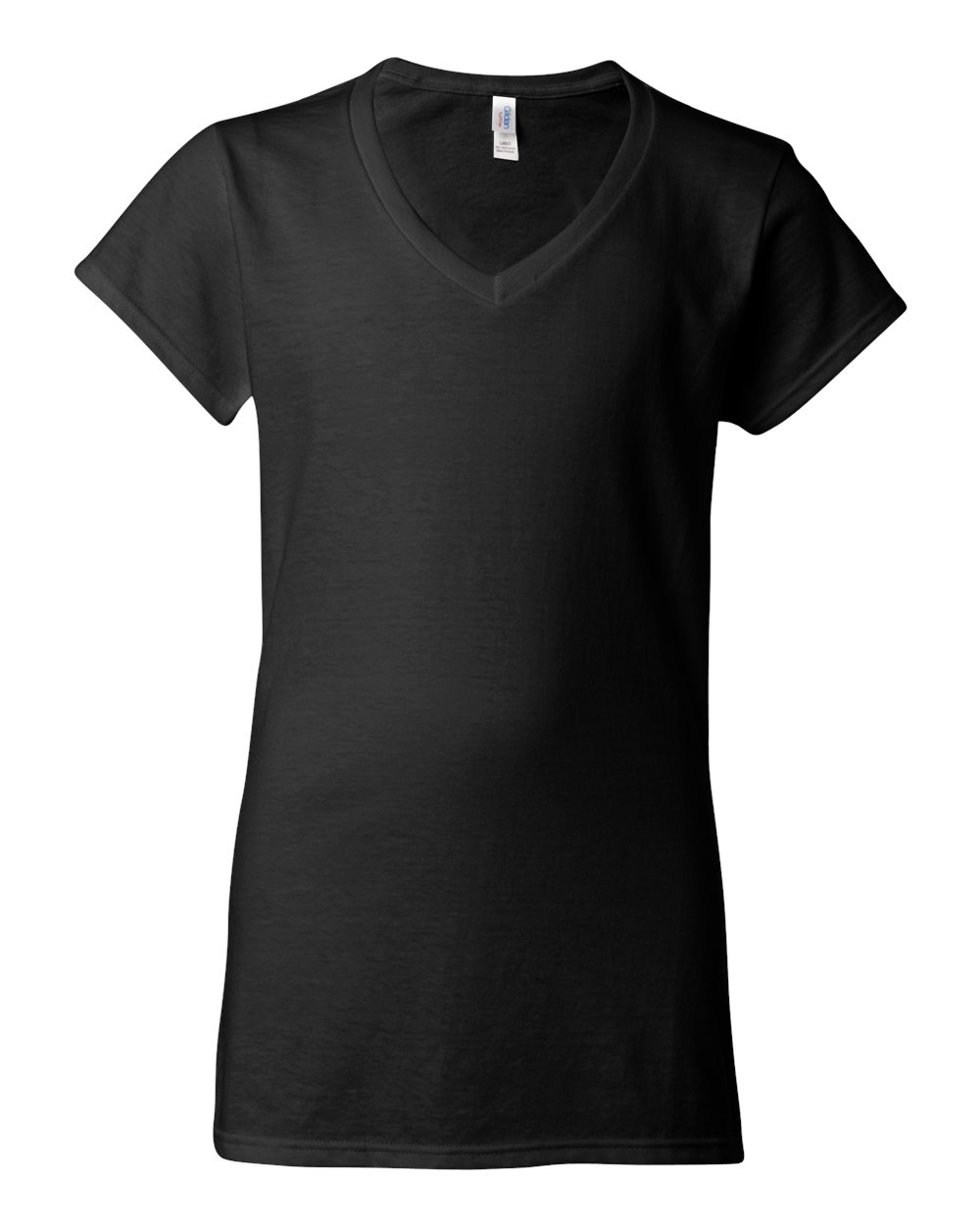 Gildan Women's Softstyle® V-Neck T-Shirt. 64V00L - Black