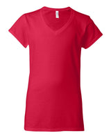 Gildan Women's Softstyle® V-Neck T-Shirt. 64V00L - Cherry Red
