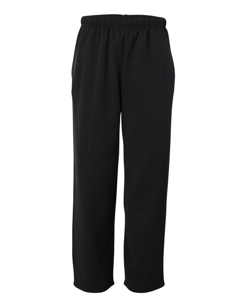 Badger Unisex Performance Fleece Open-Bottom Sweatpants. 1478 - Black