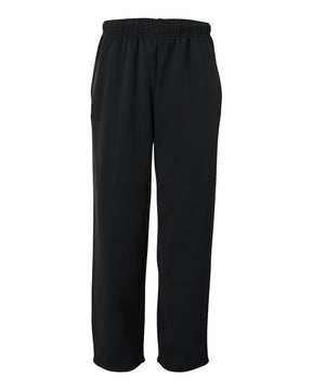 Badger Unisex Performance Fleece Open-Bottom Sweatpants. 1478 - Black