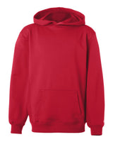 Badger Youth Performance Fleece Hooded Sweatshirt. 2454 - Red