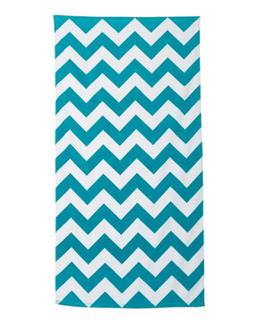 Carmel Towel Company Chevron Velour Beach Towel. C3060X