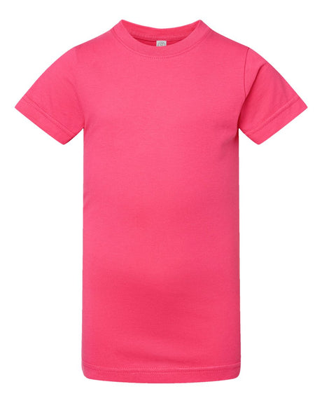 LAT Girls' Fine Jersey Tee. 2616 - Hot Pink