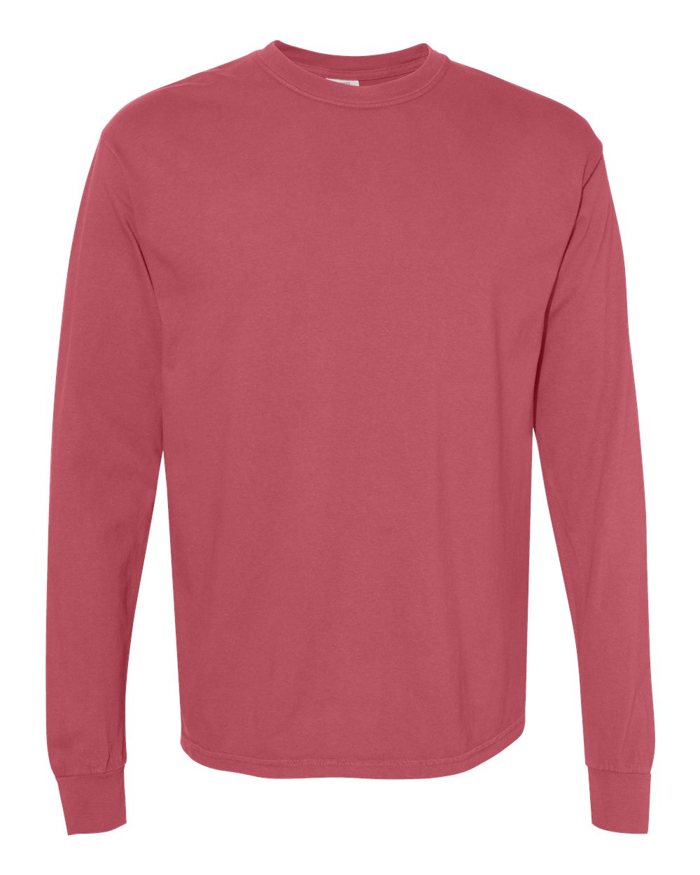 Comfort Colors Unisex Garment-Dyed Heavyweight Long Sleeve T-Shirt. 6014 - Crimson