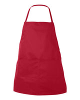 Liberty Bags Two-Pocket Butcher Apron. 5502 - Red