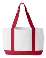 Liberty Bags P&O Cruiser Tote. 7002 - White/ Red