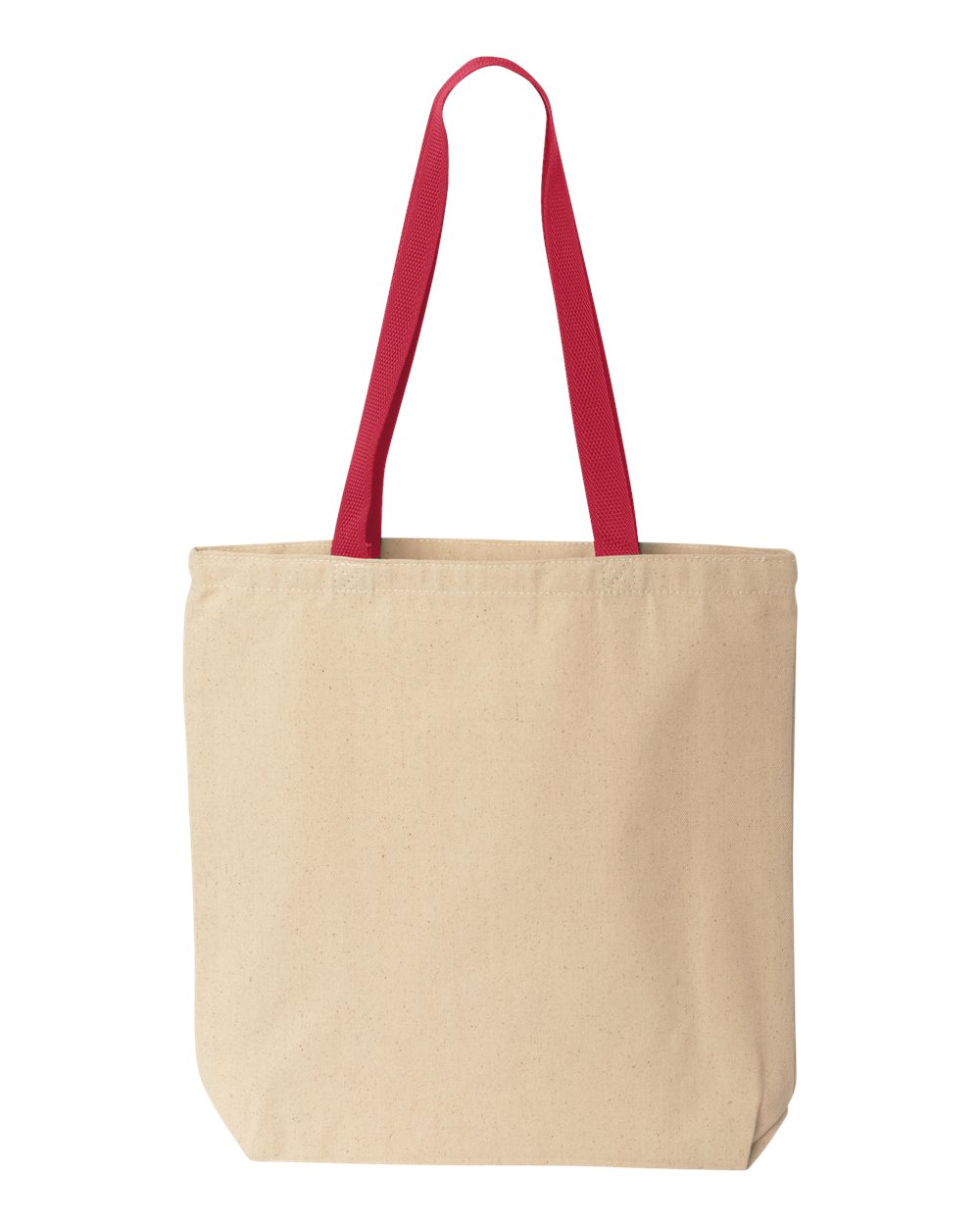 Liberty Bags Natural Tote with Contrast-Color Handles. 8868 - Natural/ Red