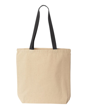 Liberty Bags Natural Tote with Contrast-Color Handles. 8868 - Natural/ Black