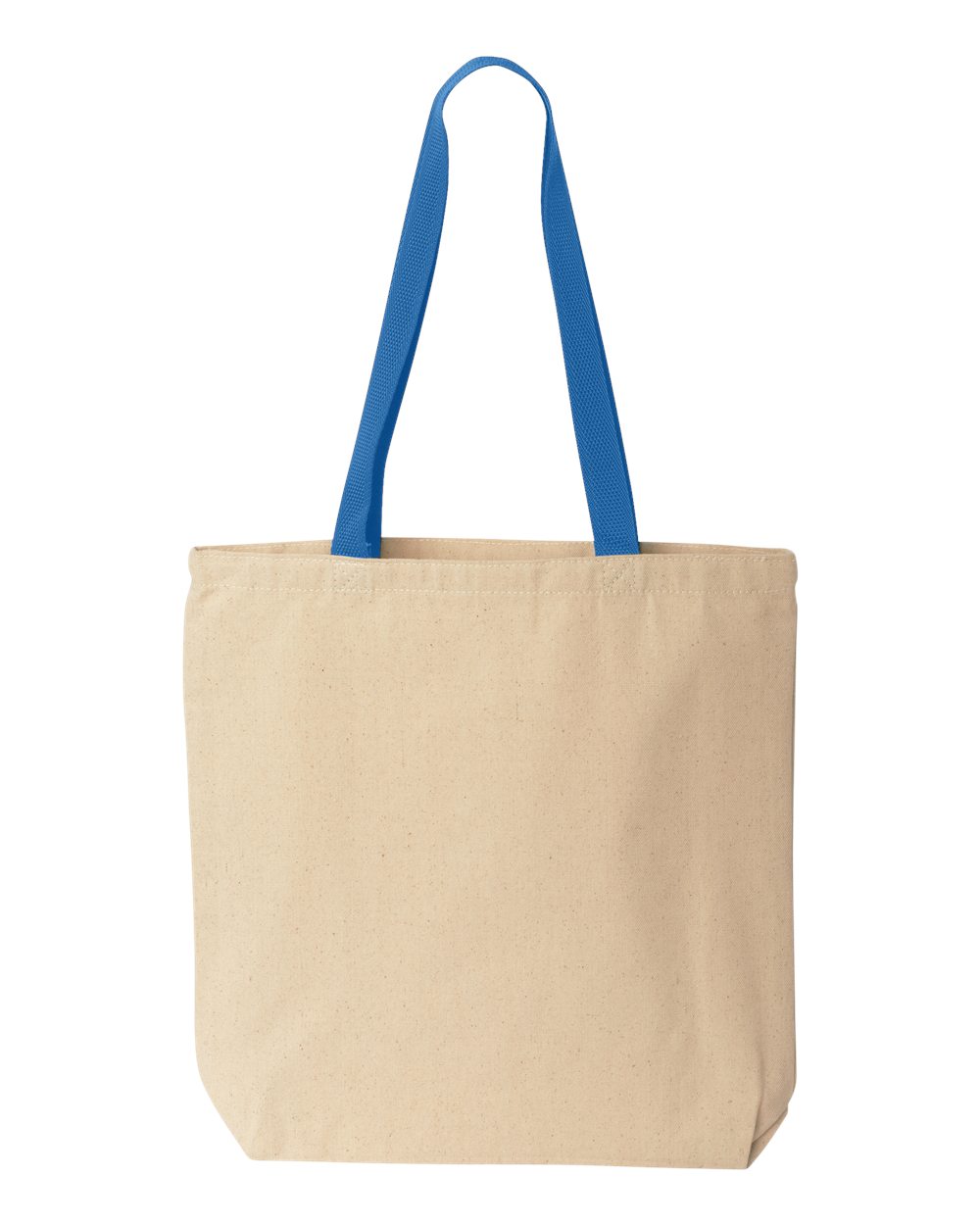 Liberty Bags Natural Tote with Contrast-Color Handles. 8868 - Natural/ Royal