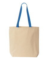 Liberty Bags Natural Tote with Contrast-Color Handles. 8868 - Natural/ Royal