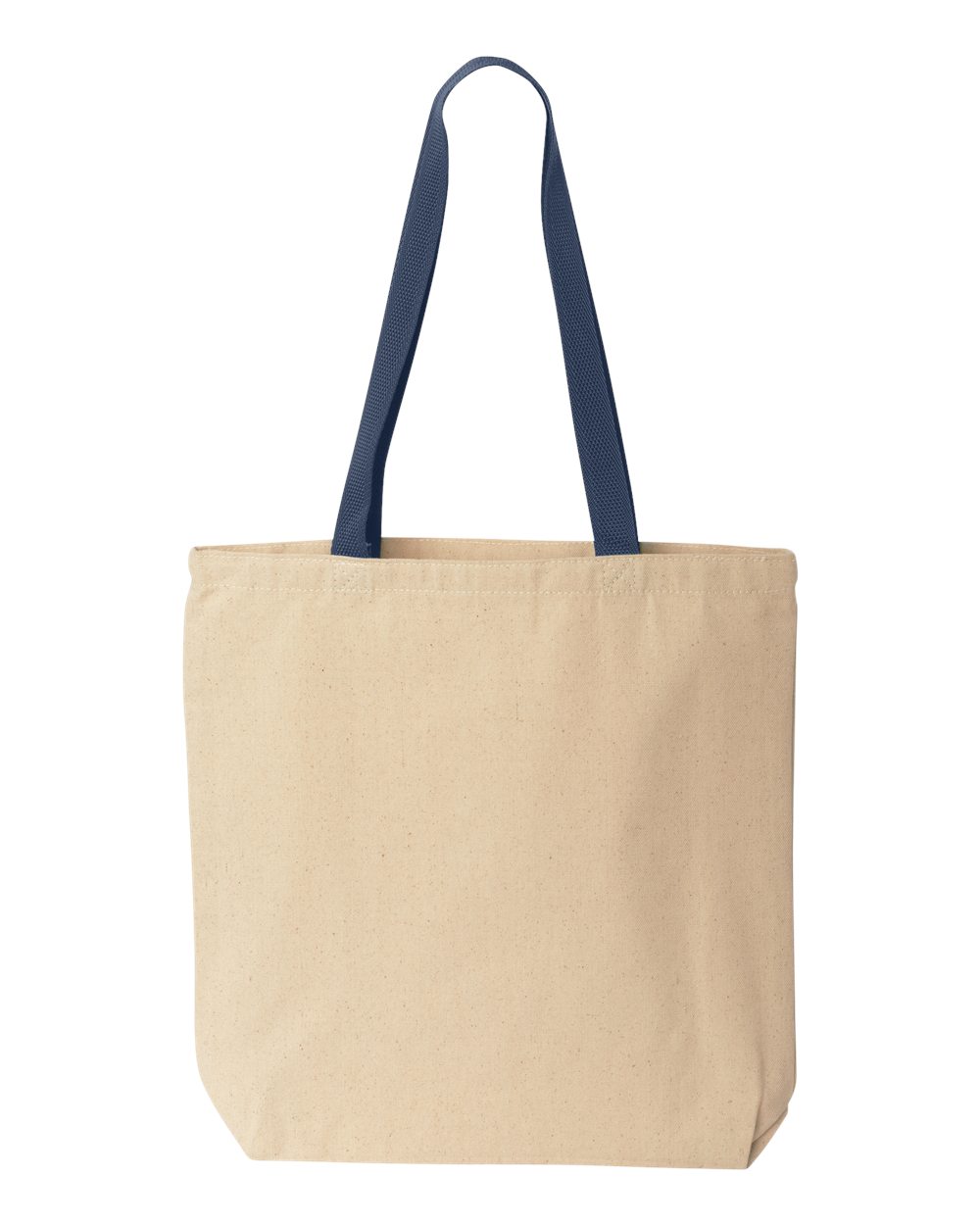 Liberty Bags Natural Tote with Contrast-Color Handles. 8868 - Natural/ Navy