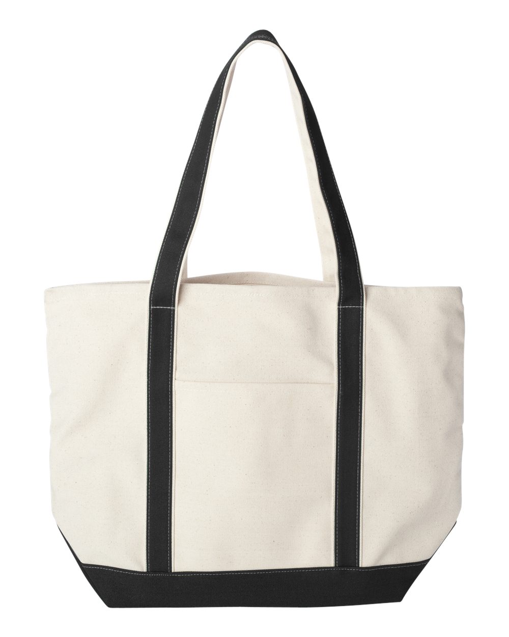Liberty Bags Carmel Classic XL Cotton Canvas Resort Tote. 8872 - Natural/ Black