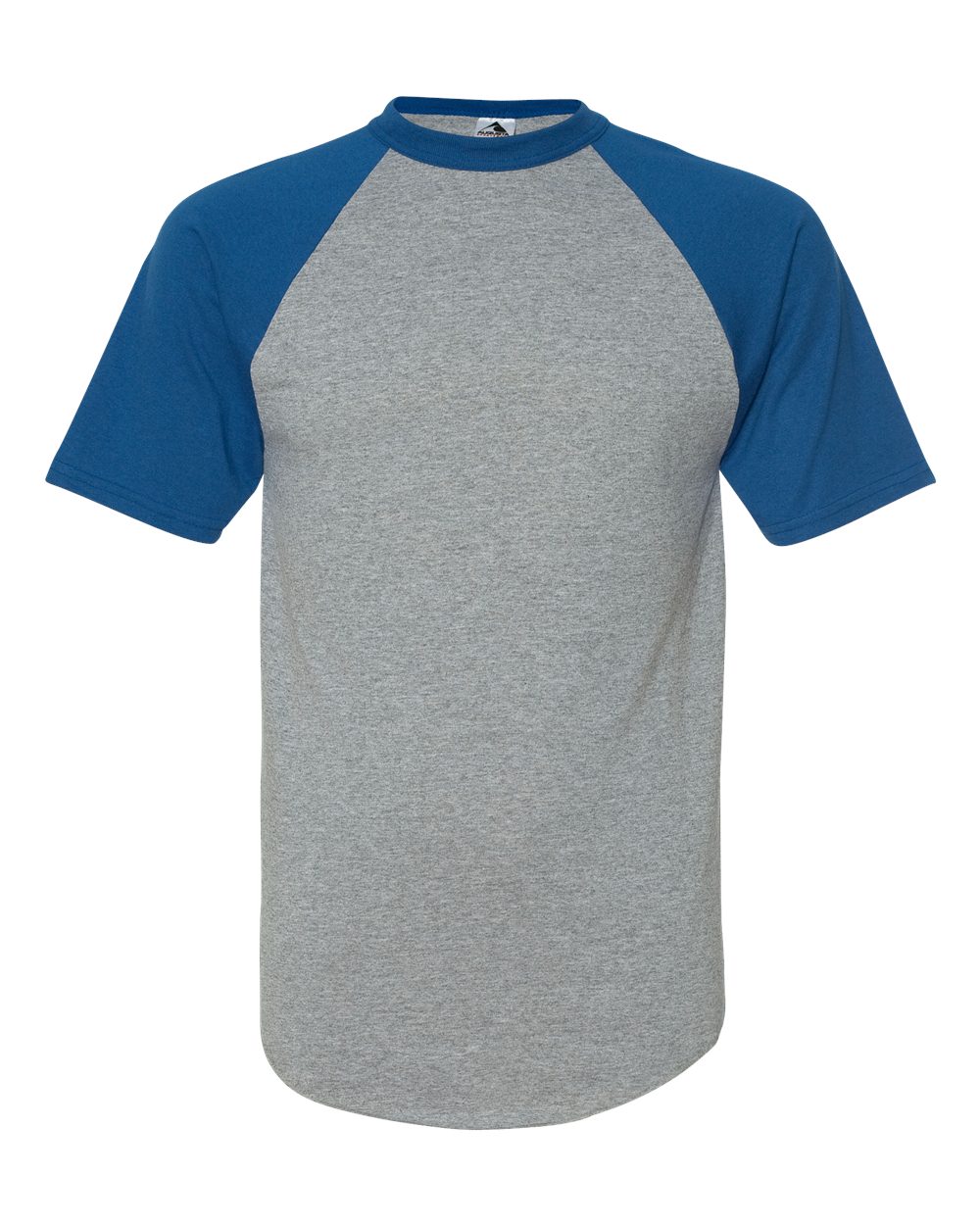 Augusta Sportswear Unisex Raglan Baseball Jersey. 423 - Athletic Heather/ Royal
