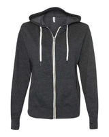 Independent Trading Co. Unisex Heathered French Terry Full-Zip Hooded Sweatshirt. PRM90HTZ - Charcoal Heather