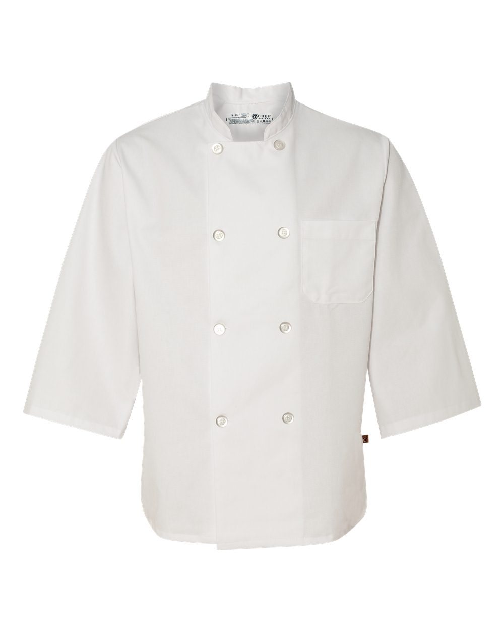 Chef Designs Three-Quarter Sleeve Chef Coat. 0402 - White