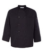 Chef Designs Ten Pearl Button Black Chef Coat. 0425 - Black