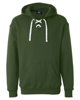 J. America Men's Sport Lace Hooded Sweatshirt. 8830 - Forest