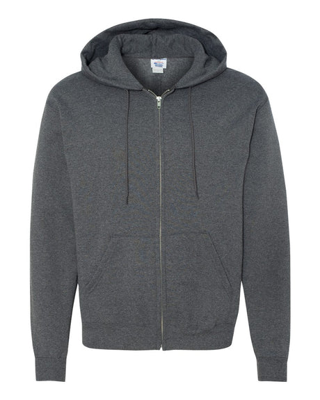 Champion Unisex Powerblend® Full-Zip Hooded Sweatshirt. S800 - Charcoal Heather