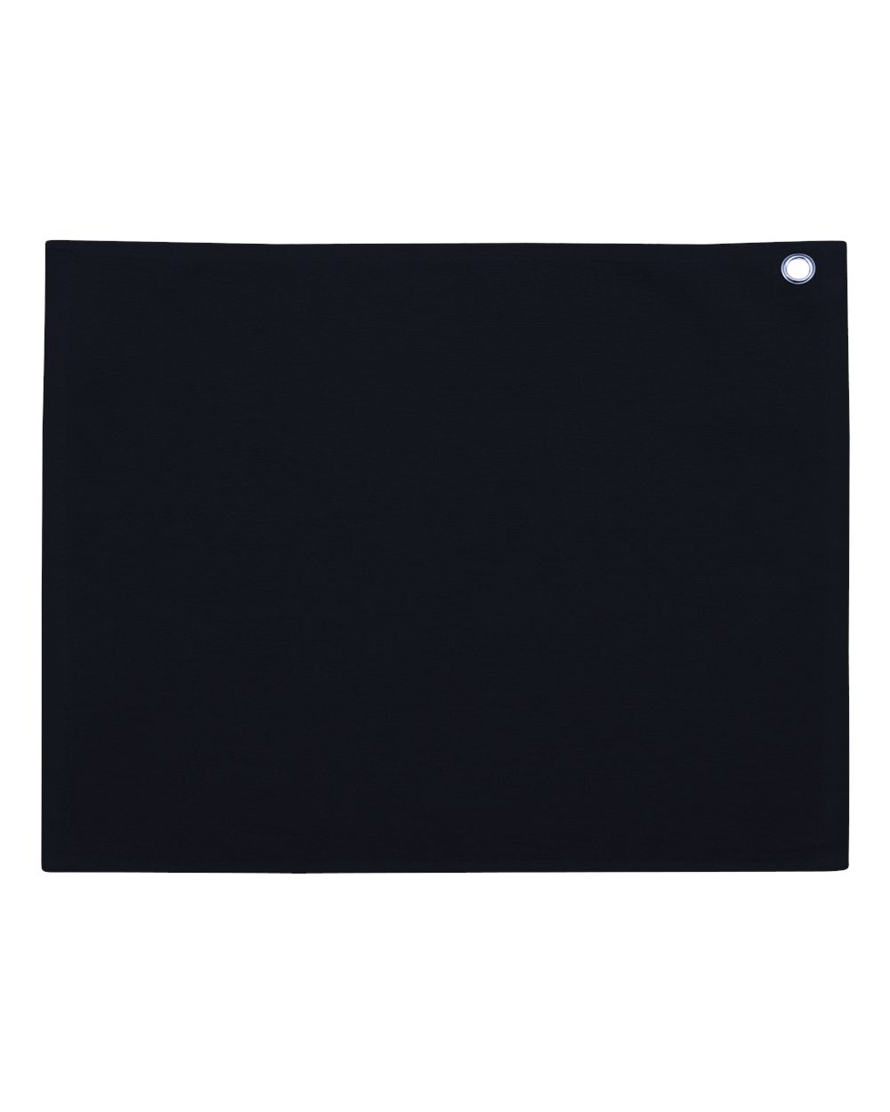 Carmel Towel Company Velour Hemmed Towel with Grommet & Hook. C1518GH - Black