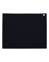 Carmel Towel Company Velour Hemmed Towel with Grommet & Hook. C1518GH - Black