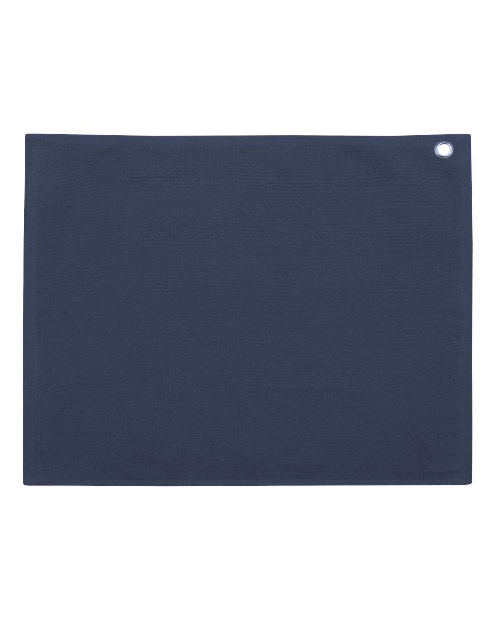 Carmel Towel Company Velour Hemmed Towel with Grommet & Hook. C1518GH - Navy