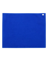 Carmel Towel Company Velour Hemmed Towel with Grommet & Hook. C1518GH - Royal