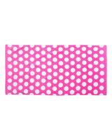 Carmel Towel Company Polka Dot Velour Beach Towel. C3060P - Hot Pink