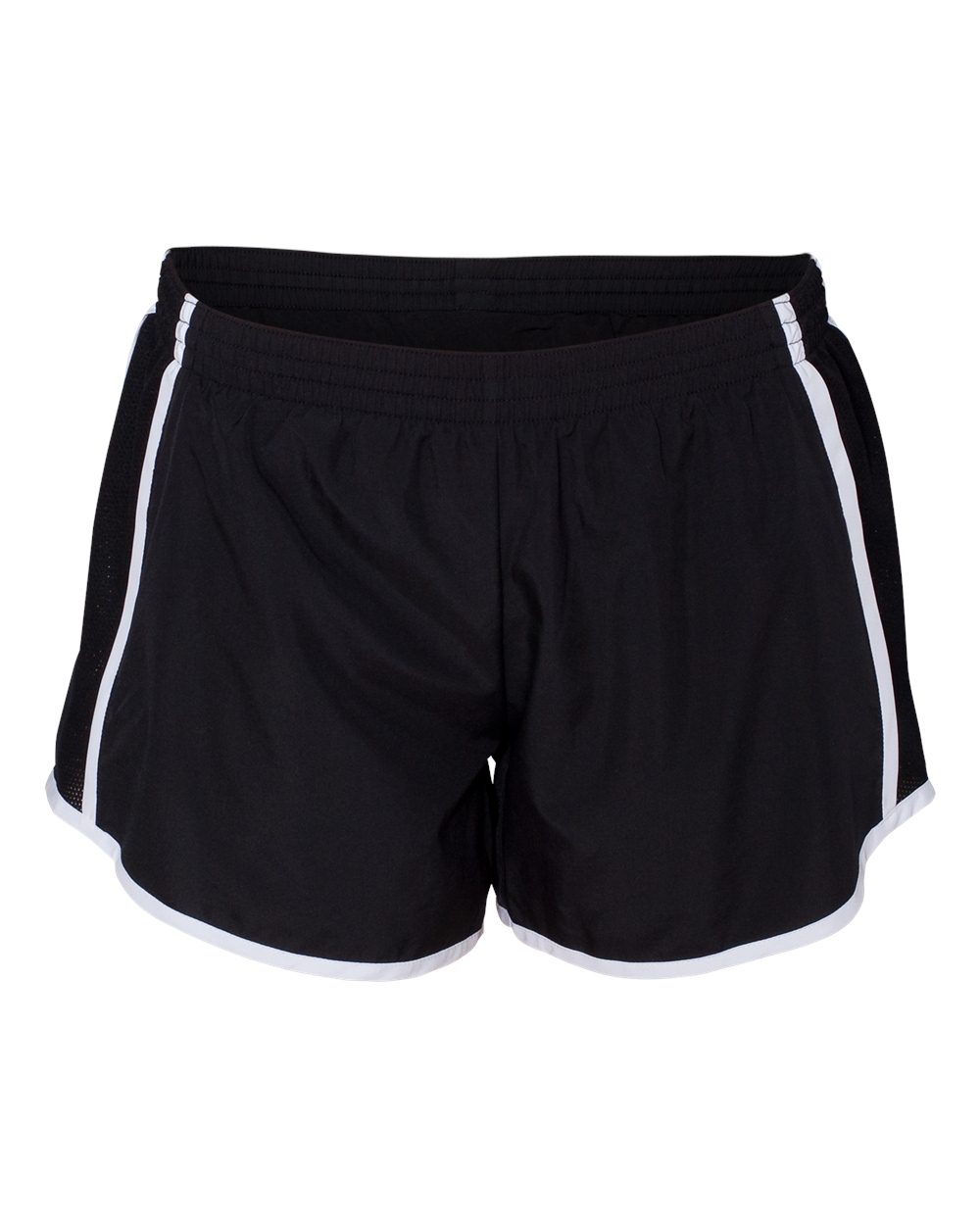 Augusta Sportswear Women's Pulse Team Running Shorts. 1265 - Black/ Black/ White