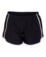 Augusta Sportswear Women's Pulse Team Running Shorts. 1265 - Black/ Black/ White