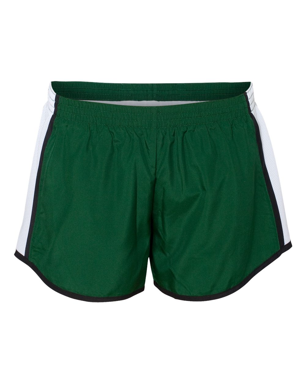 Augusta Sportswear Women's Pulse Team Running Shorts. 1265 - Dark Green/ White/ Black