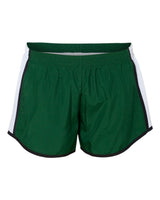 Augusta Sportswear Women's Pulse Team Running Shorts. 1265 - Dark Green/ White/ Black