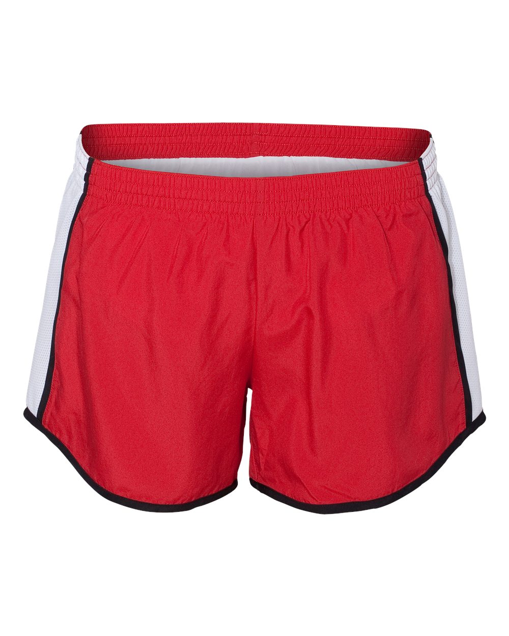 Augusta Sportswear Women's Pulse Team Running Shorts. 1265 - Red/ White/ Black