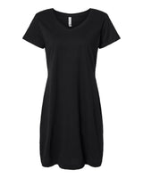 LAT Women's Fine Jersey V-Neck Coverup. 3522 - Black