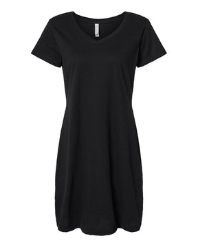LAT Women's Fine Jersey V-Neck Coverup. 3522 - Black
