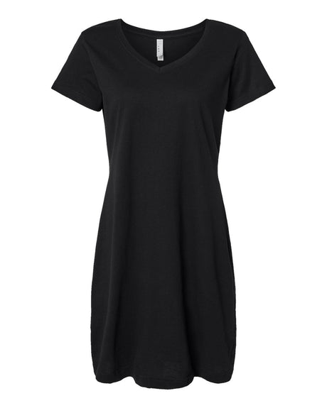 LAT Women's Fine Jersey V-Neck Coverup. 3522 - Black
