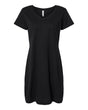 LAT Women's Fine Jersey V-Neck Coverup. 3522 - Black