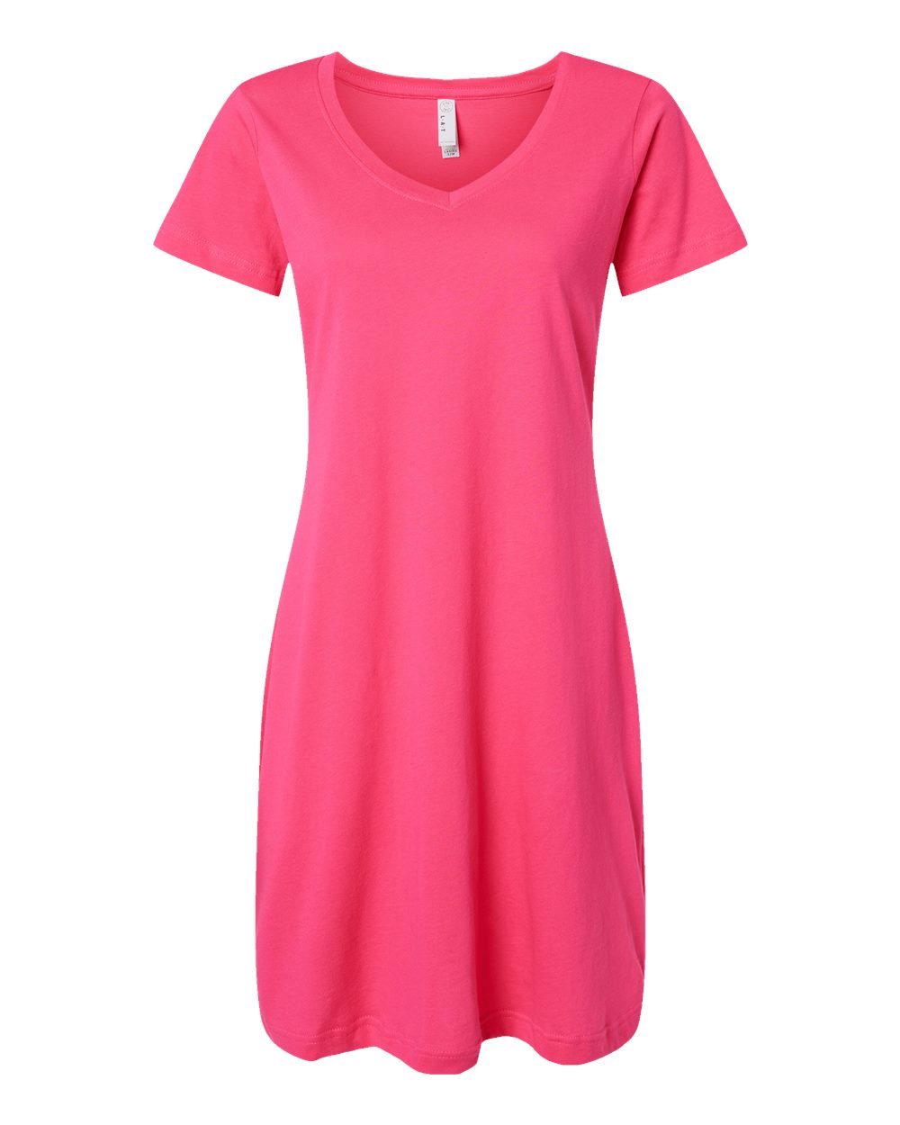 LAT Women's Fine Jersey V-Neck Coverup. 3522 - Hot Pink