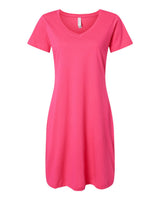 LAT Women's Fine Jersey V-Neck Coverup. 3522 - Hot Pink