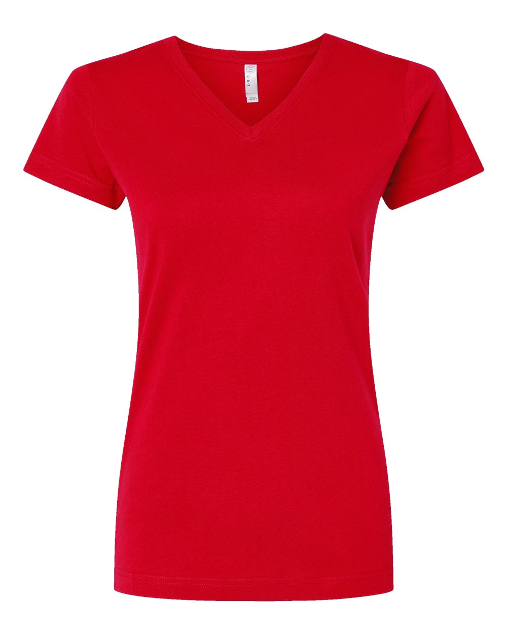 LAT Women's Fine Jersey V-Neck Tee. 3507 - Red