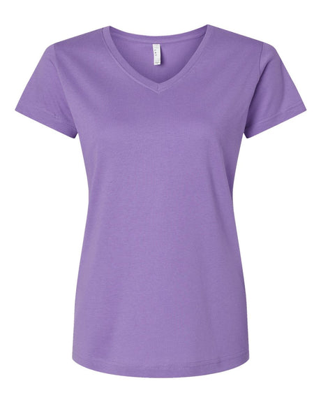 LAT Women's Fine Jersey V-Neck Tee. 3507 - Lavender