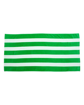 Carmel Towel Company Cabana Stripe Velour Beach Towel. C3060S - Kelly