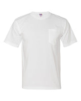 Bayside Unisex USA-Made Midweight Pocket T-Shirt. 5070 - White