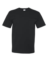 Bayside Unisex USA-Made Midweight Pocket T-Shirt. 5070 - Black