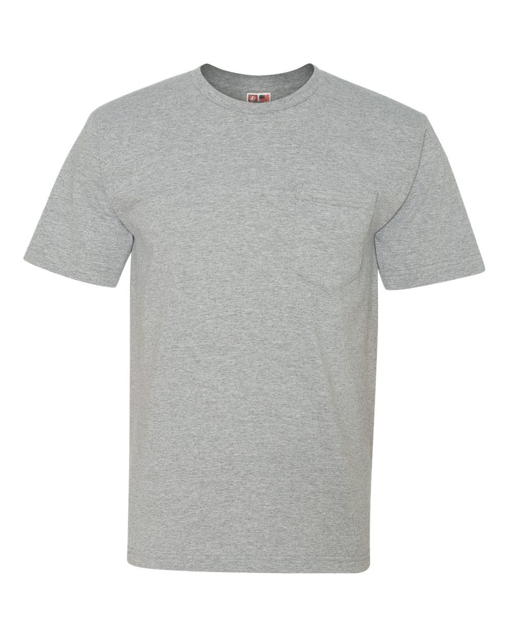 Bayside Unisex USA-Made Midweight Pocket T-Shirt. 5070 - Dark Ash
