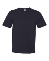 Bayside Unisex USA-Made Midweight Pocket T-Shirt. 5070 - Navy